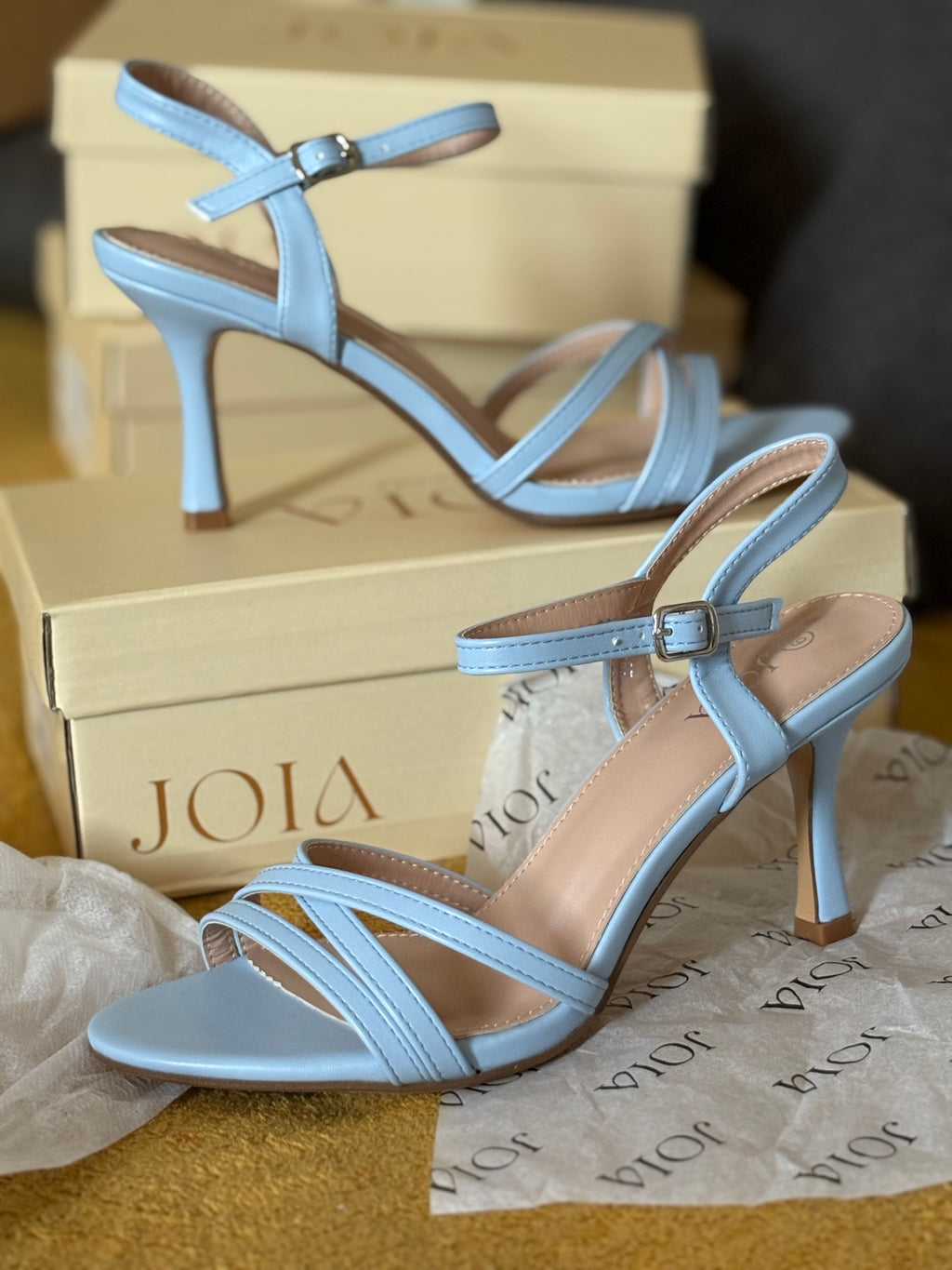 Escarpin bleu pastel