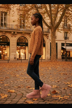 Boots fillettes rose poudré