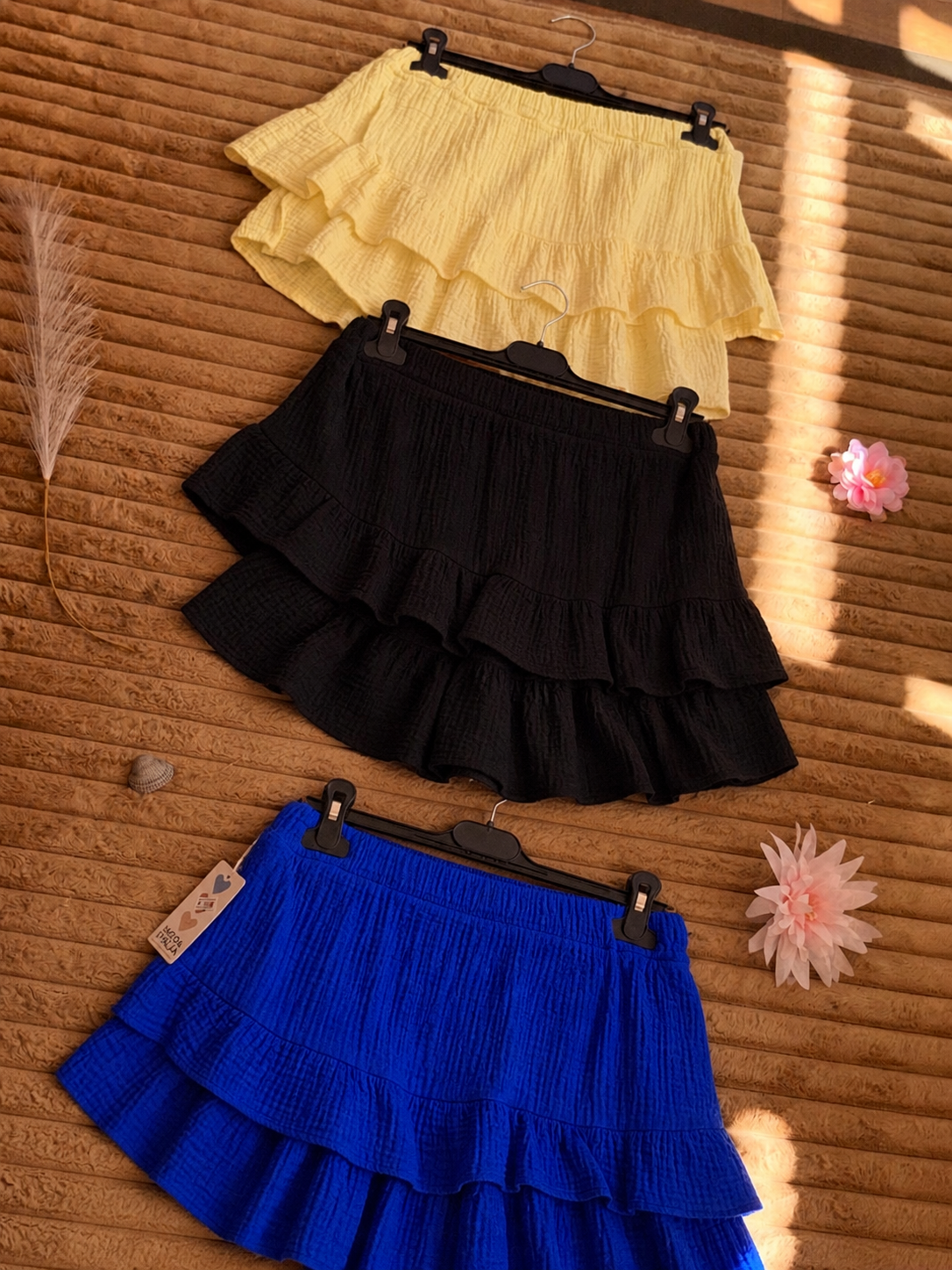 Jupe short en gaze de coton – légèreté & confort absolu 🌿