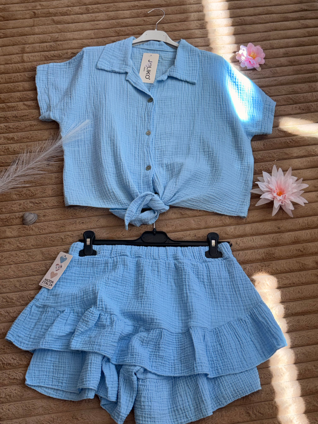 Jupe short en gaze de coton – légèreté & confort absolu 🌿