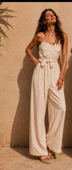 Combinaison Palazzo Bohème – Détail Couture & Taille Ceinturée