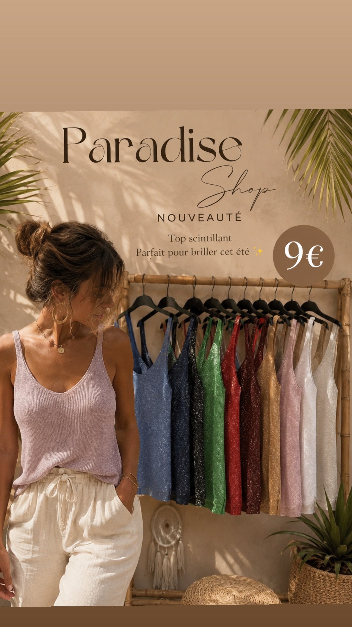 Top, à paillettes