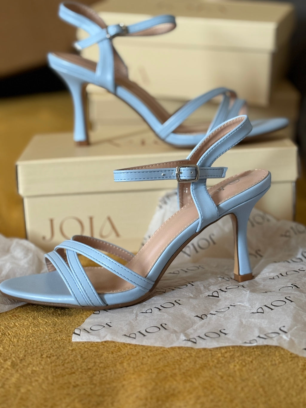 Escarpin bleu pastel
