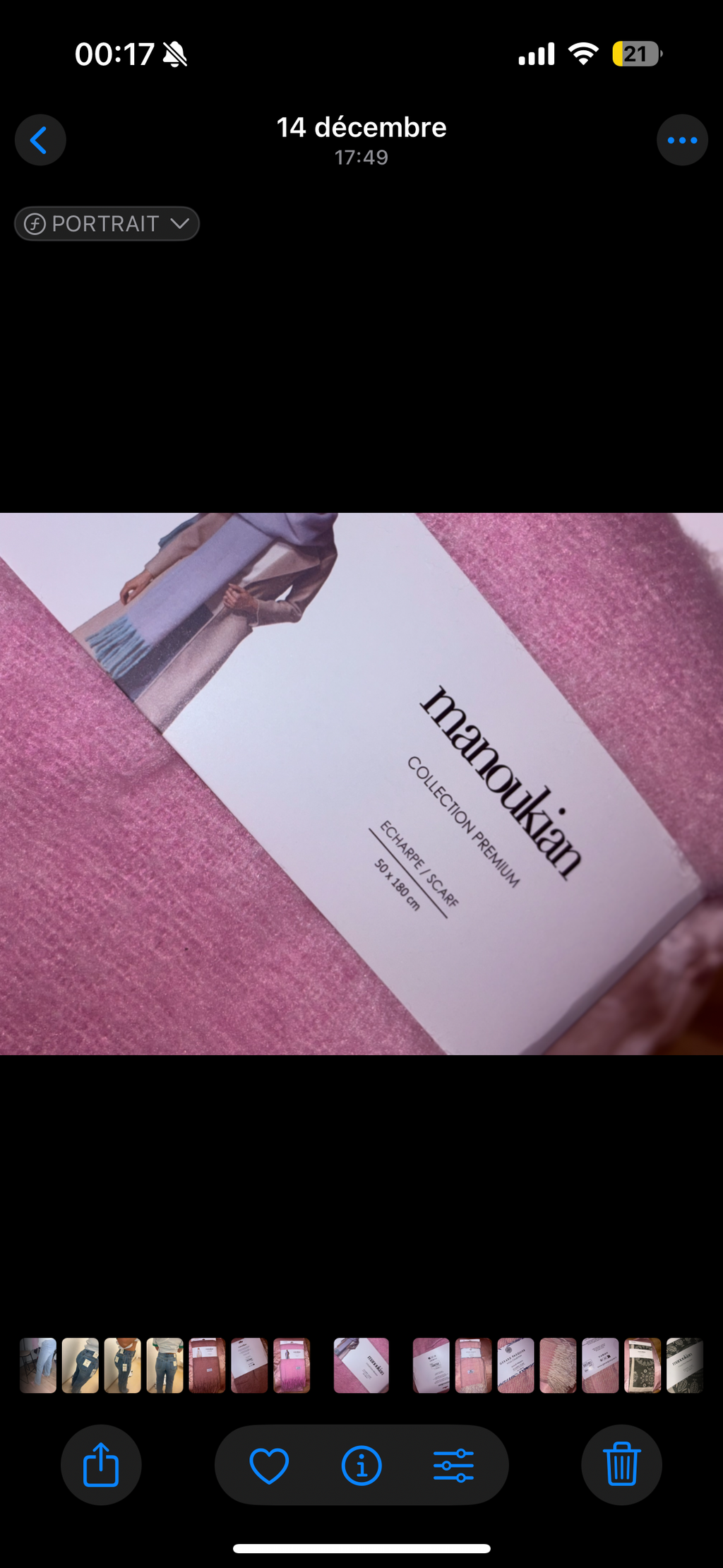 Écharpe Manoukian rose poudré – Maxi douceur à petit prix