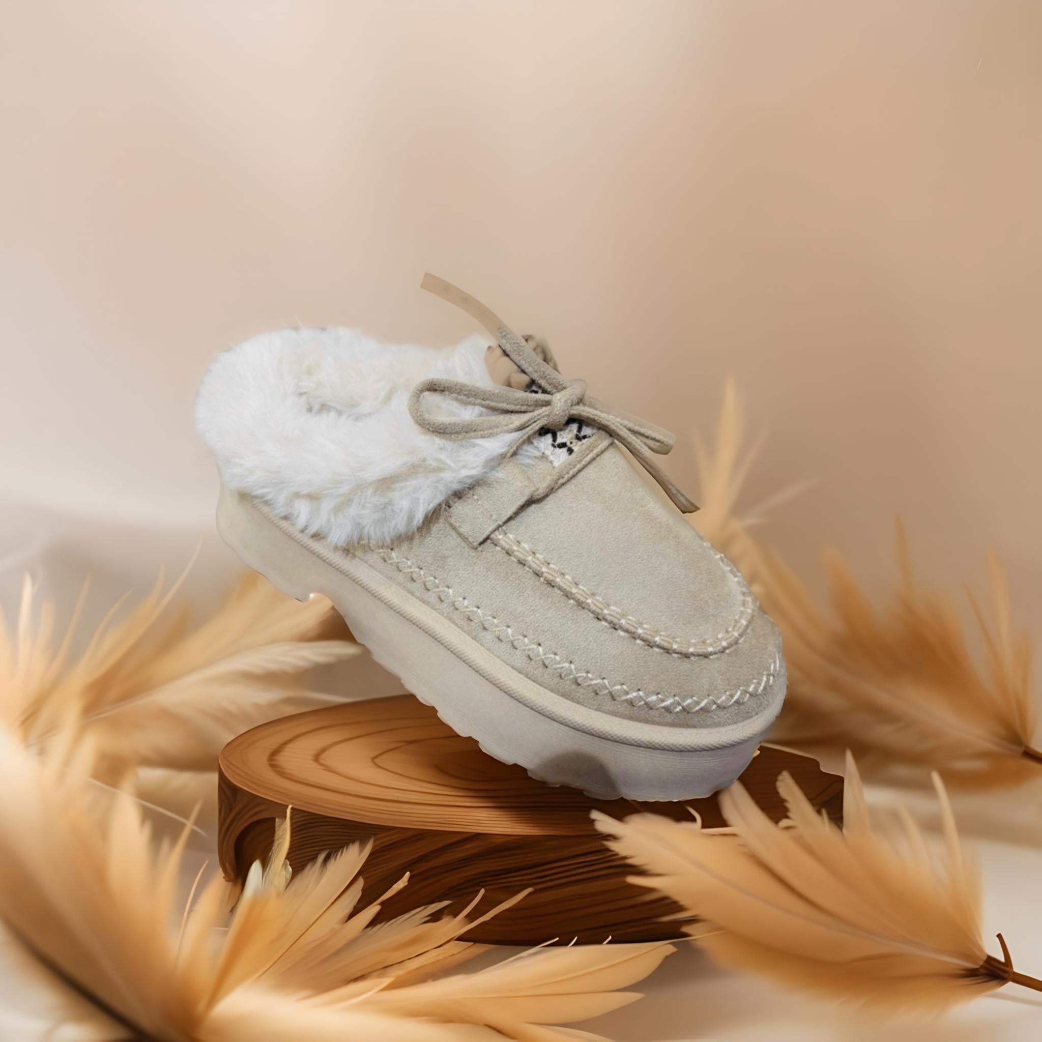 Sabot fourrés à plateforme